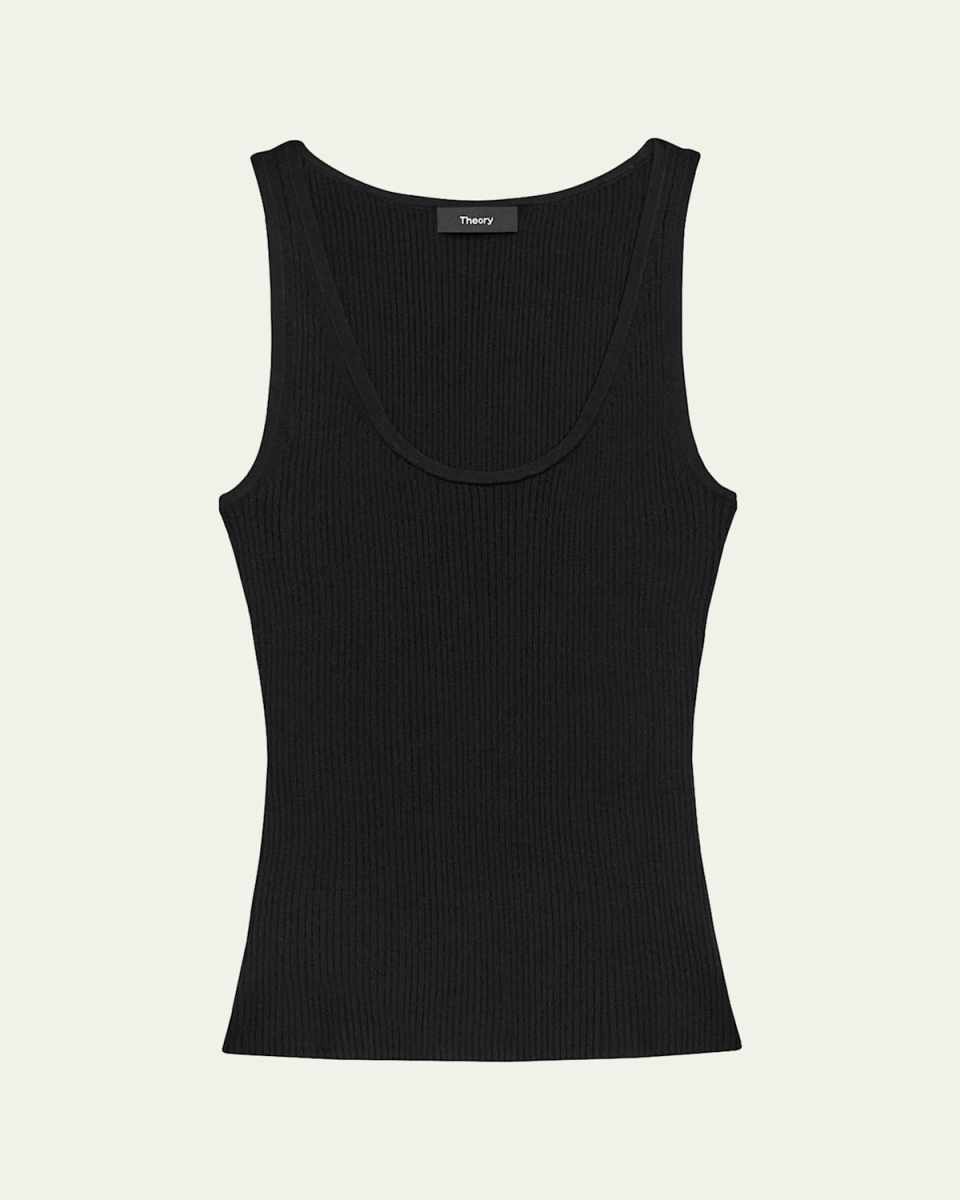 Scoop-Neck Ribbed Tank Top
